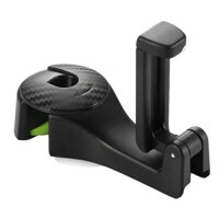 Móc treo đồ đa năng, giá đỡ điện thoại gắn lưng ghế ô tô - Đen