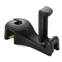 Móc treo đồ đa năng, giá đỡ điện thoại gắn lưng ghế ô tô - Đen