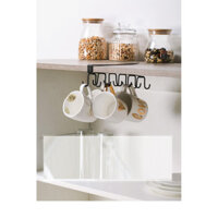 Móc treo đồ đa năng thanh đôi chịu lực tốt-chọn màu theo ý- Giá treo đồ đôi gắn bàn tiện dụng - Đen