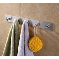 Móc treo đồ dán tường gạch men inox 304 Nanichino kèm keo dán siêu chắc - 5 chấu