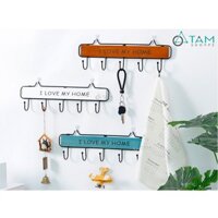 Móc treo đồ gắn tường sắt mỹ thuật I LOVE MY HOME số 06 TTTM