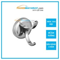 Móc treo đồ nhà tắm 100% Inox đúc đặc PHÁT ĐẠT không rỉ sét, Móc áo đơn inox, giá treo inox (SP023A)