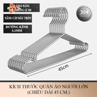 Móc treo đồ SHOPPING CENTER, Móc treo quần áo chất liệu inox chắc chắn khả năng chịu lực tốt 3 kích thước 40cm 43cm 45cm