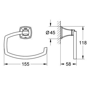 Móc treo giấy WC Grohe Grandera Chrome 40625IG0