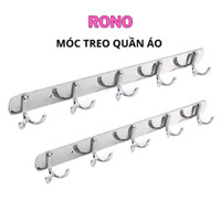 Móc treo quần áo 5 móc đôi 7 móc đôi cao cấp dán tường không khoan inox sus 304 gắn tường  M208