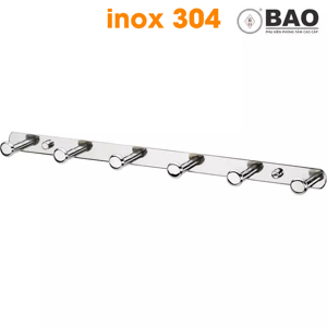 Móc treo quần áo 6 chấu inox BAO BN 326