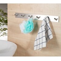 Móc treo quần áo 6 chấu. treo đồ gia đình chìa khóa chất liệu INOX 304 dán tường gạch men keo 3M siêu chắc - Luxstay