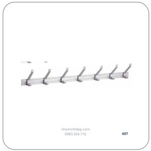 Móc treo quần áo 7 móc nhôm Duraqua 607