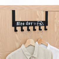 Móc treo quần áo gắn sau cửa nice day 6 chấu Hobby home decor MTGC - Đen