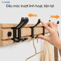 Móc treo quần áo gắn tường bằng gỗ, móc treo sau cửa di chuyển được MAC17