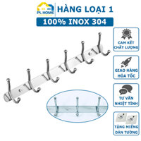 Móc treo quần áo inox 304, móc treo dán tường + tặng kèm keo dán inox