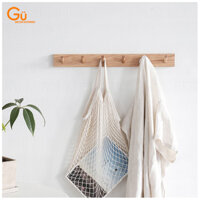 Móc treo quần áo móc gắn tường bằng gỗ - Thương hiệu Gu.Decor Wooden