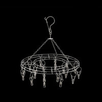 Móc Treo Quần Áo, Móc Phơi Đồ Trẻ Em Inox Kẹp Chống Rơi, Móc Treo Tất, Vớ, Đồ Lót Nhiều Kiểu Dáng - Hình tròn 20 kẹp