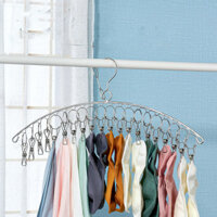 Móc Treo Quần Áo, Móc Phơi Đồ Trẻ Em Inox Kẹp Chống Rơi, Móc Treo Tất, Vớ, Đồ Lót Nhiều Kiểu Dáng - Cánh cung 20 kẹp
