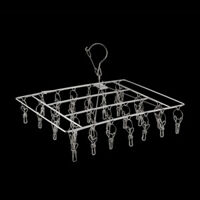 Móc Treo Quần Áo, Móc Phơi Đồ Trẻ Em Inox Kẹp Chống Rơi, Móc Treo Tất, Vớ, Đồ Lót Nhiều Kiểu Dáng - Hình vuông 30 kẹp