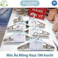 Móc Treo Quần Áo, Móc Quần Áo Mỏng Hara 184, Bộ Sưu Tập Móc Quần Áo Người Lớn Nhựa Cao Cấp Inochi - GHI XÁM