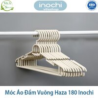 Móc Treo Quần Áo, Móc Treo Đa Năng Hara, Bộ Sưu Tập Móc Quần Áo Người Lớn Nhựa Cao Cấp Inochi - Set10 MÓC VUÔNG 180