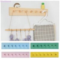 Móc treo quần áo phía sau cửa WILLISME, Giá móc chìa khóa bằng gỗ treo tường, Tiết kiệm không gian không độc hại INS 7 Móc lưu trữ đồ lặt vặt cho nhà bếp, phòng tắm, phòng ngủ