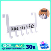 Móc treo quần áo sau cánh cửa Niceday hàng đẹp dày dặn móc treo quần áo gài cửa tiện dụng