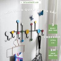 Móc Treo Quần Áo Sau Cửa Không Khoan Chịu Tải Lớn Hình Nốt Nhạc, Thanh Treo Đồ Dán Cửa Sắt BlueBell