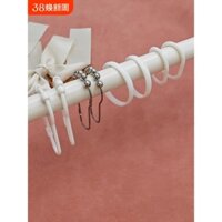 Móc treo rèm tắm, móc treo rèm giường, vòng treo, vòng kéo mở, phụ kiện vòng nhựa lớn cho phòng tắm