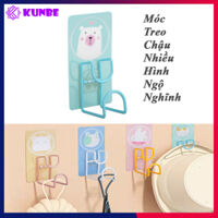 Móc Treo Thau Chậu Dán Tường Đa Năng KUNBE Hình Động Vật Dễ Thương - Gấu Xanh Lá