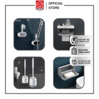 Móc treo Vòi Sen 836 - Hộp Đựng Giấy 271 - Bộ Chà Rửa 320- Khay Đựng Xà Phòng 837 Có Nắp Lật Lắp Đặt Dính Tường Oenon