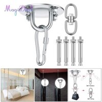 Móc treo xích đu hạng nặng MagiDeal bằng thép không gỉ 304, Xoay 360, 4 ốc vít cho gỗ, Túi cát Võng Yoga, Bộ xoay