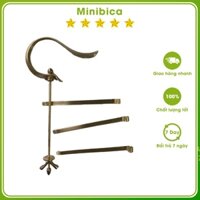 Móc tùng treo lồng chim vành khuyên bằng đồng cao cấp kèm 3 nẹp đồng phụ kiện lồng chim Minibica PK164