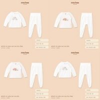 Mochee Bộ Rời Cài Lệch Cạp Cao Tencel Mềm Mại Nâng Niu Làn Da Bé