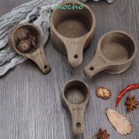 Mocho 4 Cái / bộ Muỗng Đo Cà Phê, Cốc Đo Gỗ keo Bền, Trà Muỗng Gia Vị Không Thể Phá Vỡ Có Thể Xếp Chồng Đa Năng