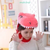 Mocho Mũ Đội Đầu Khủng Long, Búp Bê Bông PP Xanh Sang Trọng Mũ Khủng Long, Ngày Lễ Cosplay Người Lớn Kawaii Cá Mập Sang Trọng Mũ Cá Mập Trẻ Em