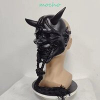 Mocho Prajna Head Cover, Đỏ và Đen có dây Mặt nạ cao su Prajna Nhật Bản, Đồ trang trí Halloween Sừng Ma Mặt nạ quỷ mềm