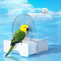 Mocho Vẹt Treo Bồn Tắm, Lồng Tắm Chim Treo Tường Trong Suốt, Phụ Kiện Lồng Chim Thiết Kế Ngăn Kéo Lớn Chống Bắn Chim Hộp Tắm Budgies