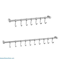 Mochocho Thép Không Gỉ Treo Tường Nồi Chảo Treo Giá Đường Sắt Nhà Bếp Thanh Thẳng Nắp Dụng Cụ Nấu Ăn Người Tổ Chức Tắm