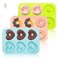 Mod 3 Gói Chảo Bánh rán silicon để nướng bánh, Chảo rán chống dính, Khuôn silicon bánh Bundtlette di sản 6 khoang để nướng VN