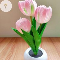 Mod Tulip Đèn Bàn LED Đầu Giường Mô Phỏng Hoa Bó Hoa Phòng Ngủ Đầu Giường Lãng Mạn Không Khí Ánh Sáng Trang Trí Nhà VN