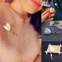 Mode Shop Trâm Cài Áo Khoác Chi Nhánh Hoa Tulip Thanh Lịch Phong Cách Châu Âu Mỹ Ghim Cài Lớn