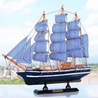 Model thuyền buồm gỗ Địa Trung Hải, tàu cướp biển sáng tạo, trang trí thủ công gỗ, quà tặng sinh viên bán buôn