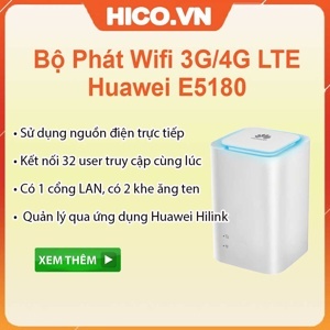 Modem Wifi 3G/4G LTE Huawei E5180 Cube tốc độ 4G 150Mbps