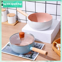 ModernHome Sauce Pan Stick Proof Hợp kim nhôm Đa chức năng Nồi sữa có tay cầm bằng gỗ cho bếp gas cảm ứng