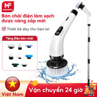 MODOFO Không Dây Chổi Cọ Điện Sạch (9 đầu cọ) thuận lợi Mọi Ngóc Ngách Sử Dụng,Máy Cọ Nhà Vệ Sinh,Chổi Cọ Bồn Cầu Đa Năng