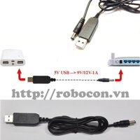 Module Cáp chuyển đổi USB 5V DC sang nguồn DC 12V