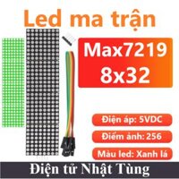 Module led ma trận Max7219 8×32 xanh lá, Ghép từ 4 tấm matrix 8×8