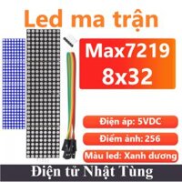 Module led ma trận Max7219 8×32 xanh dương, Ghép từ 4 tấm matrix 8×8