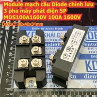 Module mạch cầu Diode chỉnh lưu 3 pha máy phát điện 5P MDS100A1600V 100A 1600V kde6060