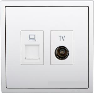Module ổ cắm tivi và dữ liệu Cat.5e Simon 705302