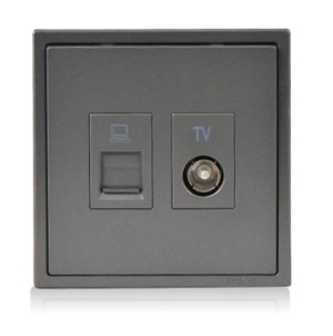 Module ổ cắm tivi và dữ liệu Cat.5e Simon 705302