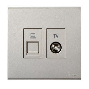 Module ổ cắm tivi và dữ liệu Cat5e Simon 725302
