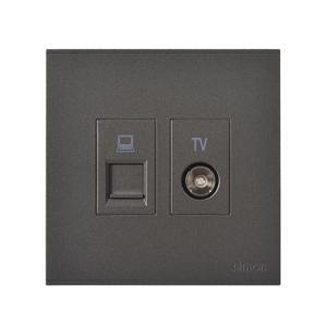 Module ổ cắm tivi và dữ liệu Cat5e Simon 725302